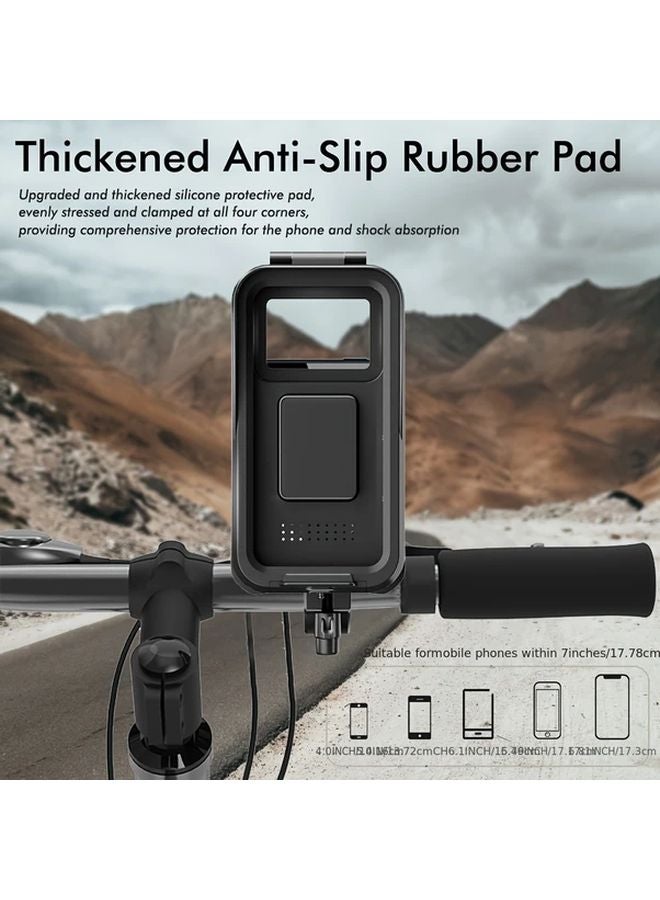 Motorcycle Bicycle Phone Mount Waterproof Anti Fog Single Tube Holder - Image 4